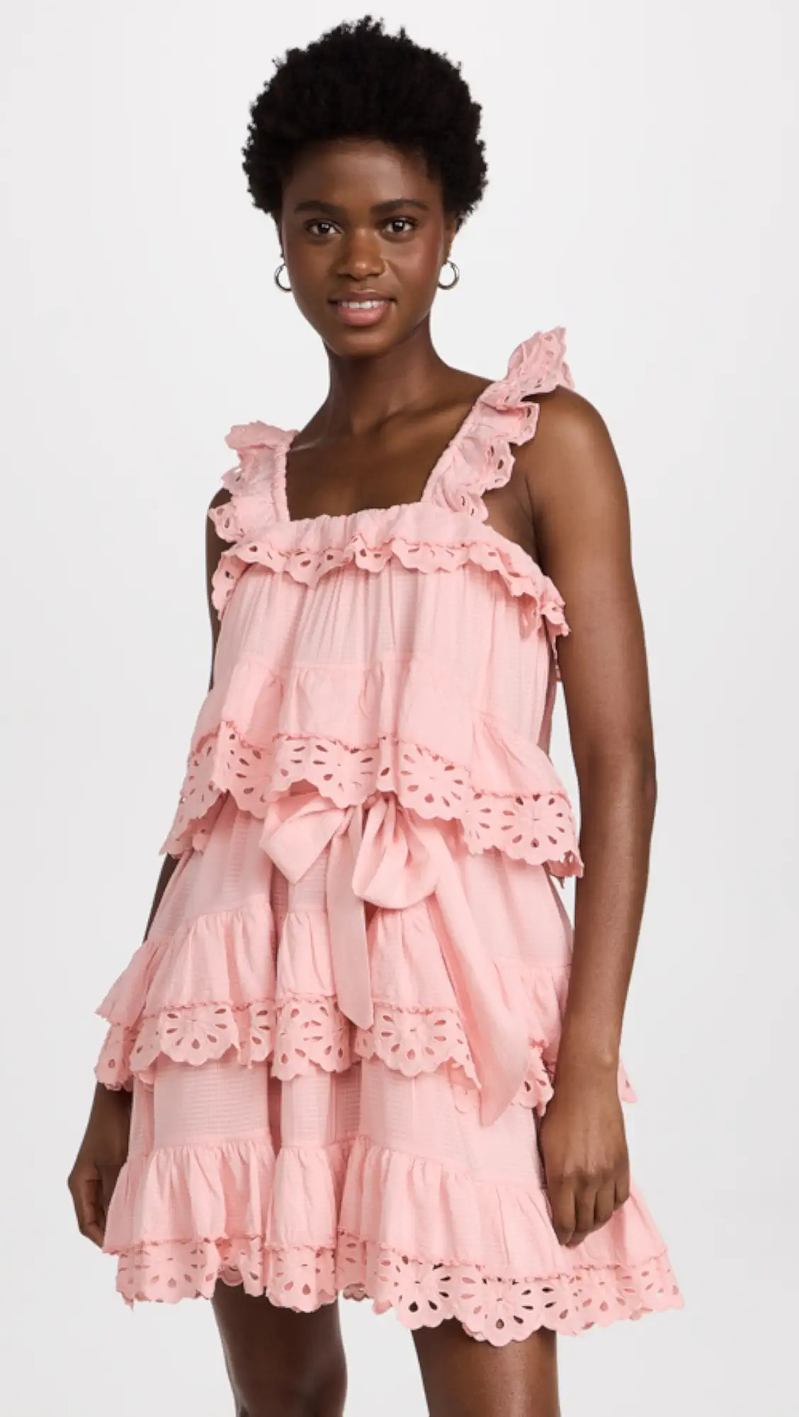 Innika Schiffli Scallop Frill Mini Dress | Shopbop | Shopbop