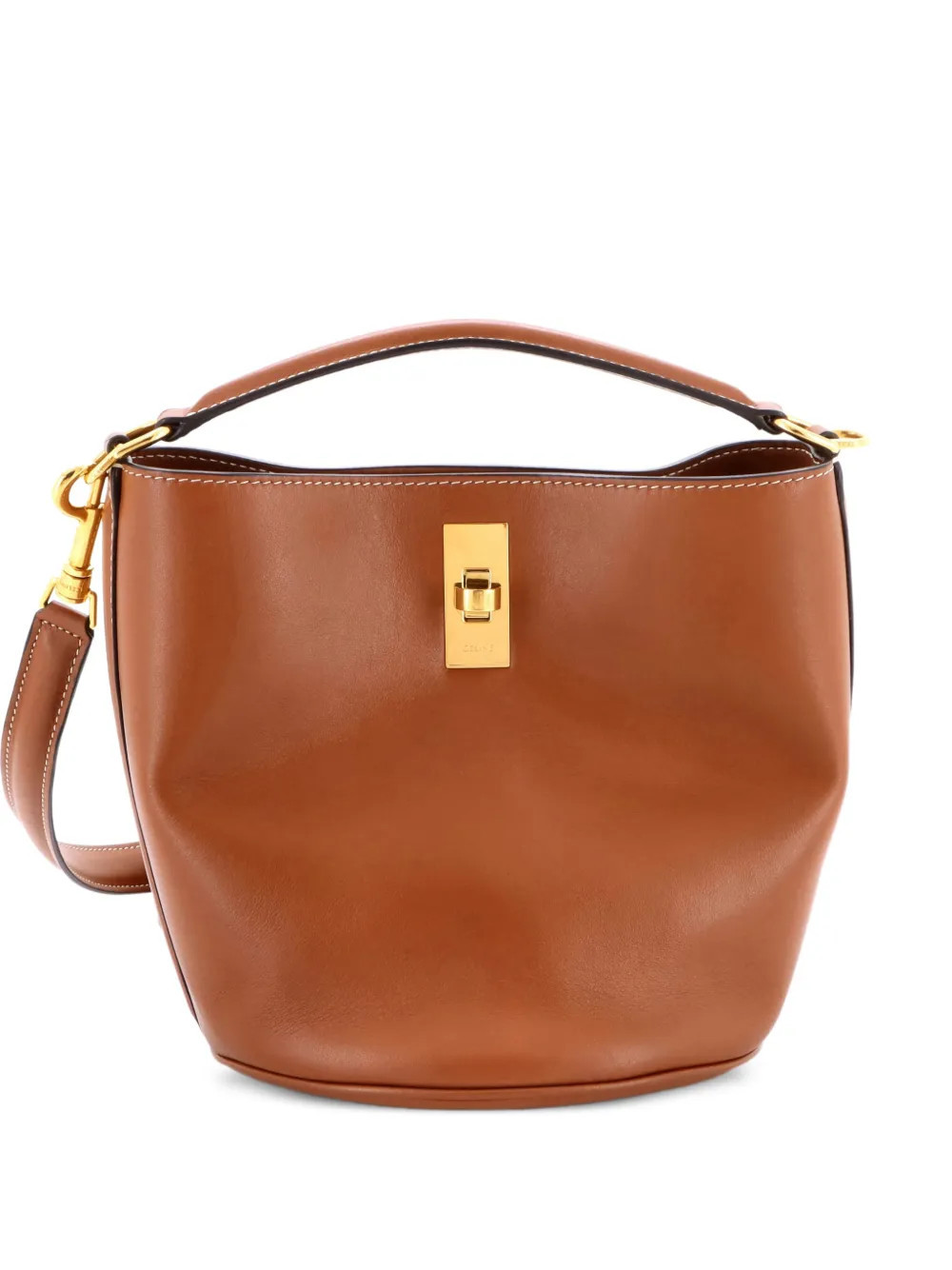 Celine Pre-Owned 16 Bag Leather Teen bucket bag - Brown | Farfetch Global