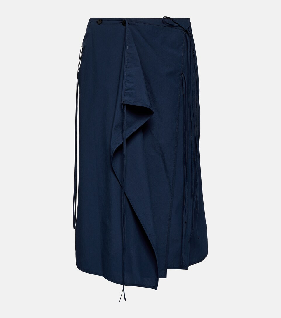 Cotton crêpe wrap midi skirt | Mytheresa (US/CA)