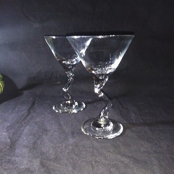 Sets of 2 to 5  Libbey Glass Martini Glasses Z Stemmed | Etsy (US)