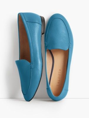 Ryan Pebbled Leather Loafers | Talbots
