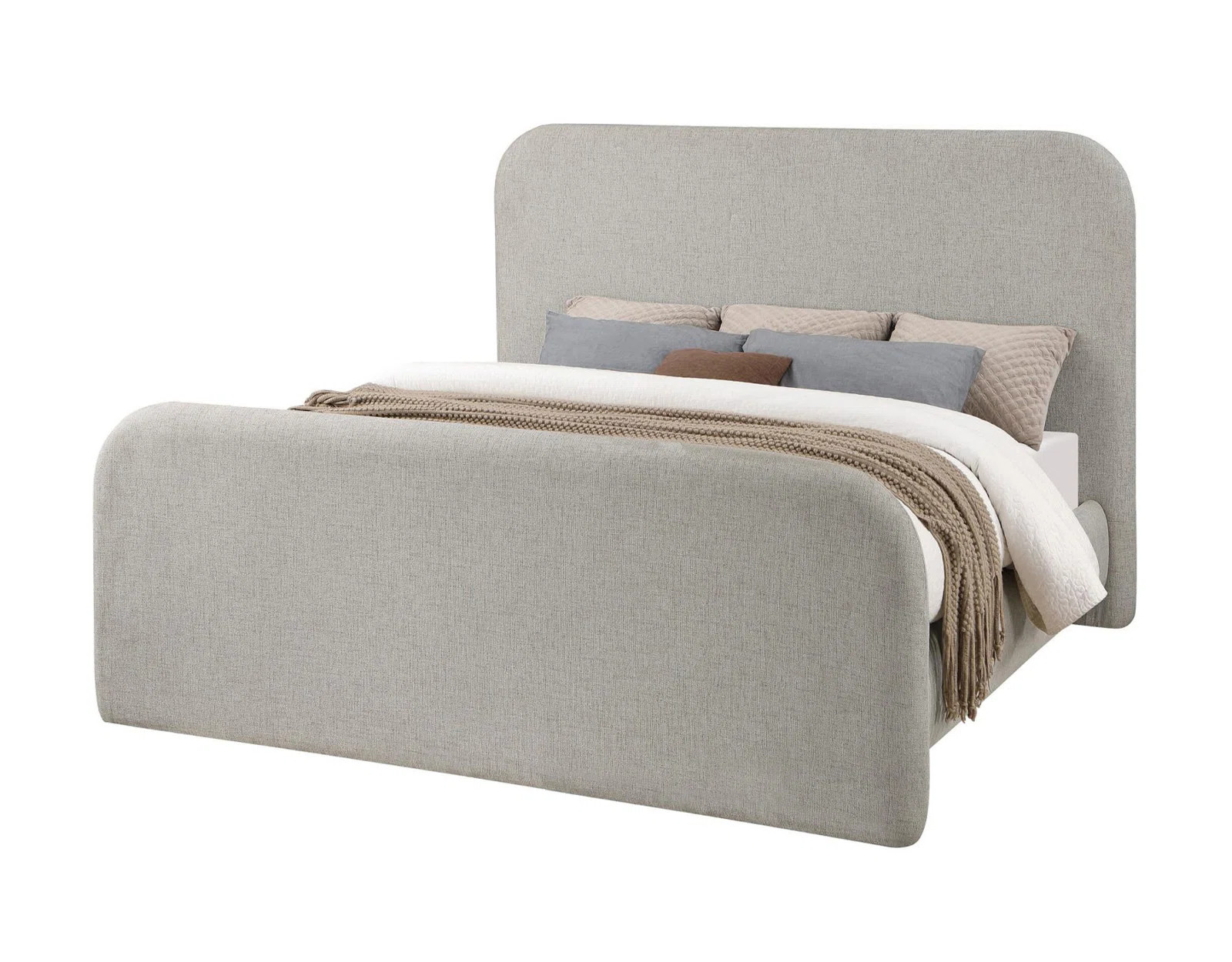 Hedon Grey Upholstered Platform Bed | Wayfair North America