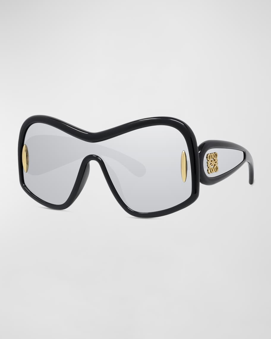 Loewe Men's Anagram Nylon Shield Sunglasses | Neiman Marcus