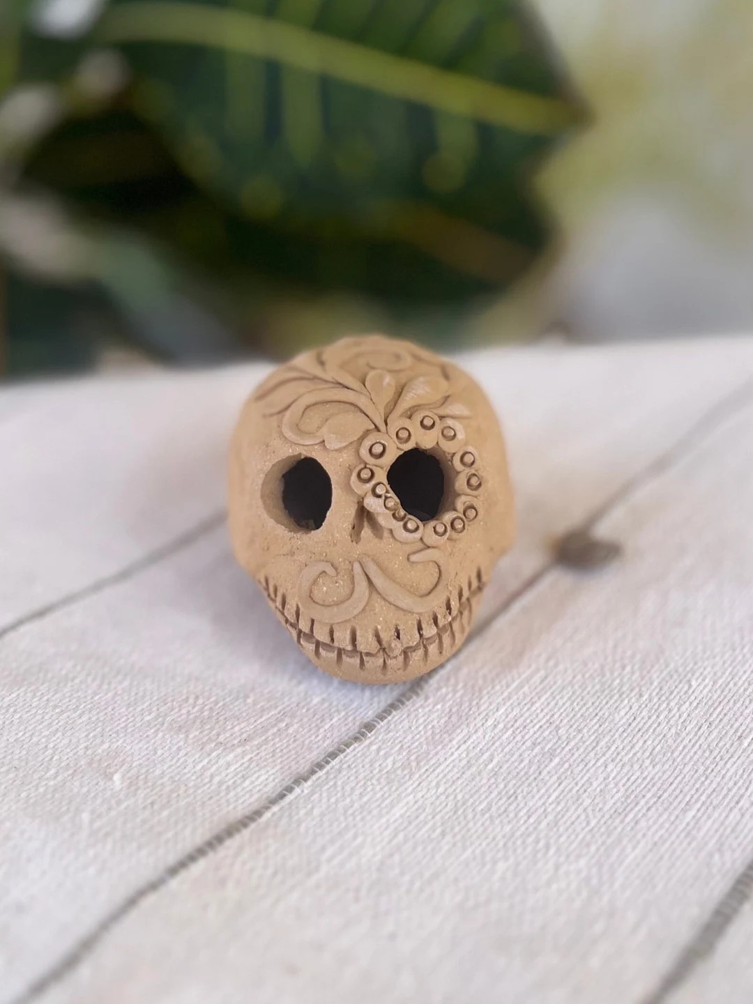 Day of the Dead Sugar Skull Clay Skull Mini - Etsy | Etsy (US)