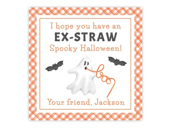 Printable Halloween Tags  Halloween Straw  Self Edit - Etsy | Etsy (US)