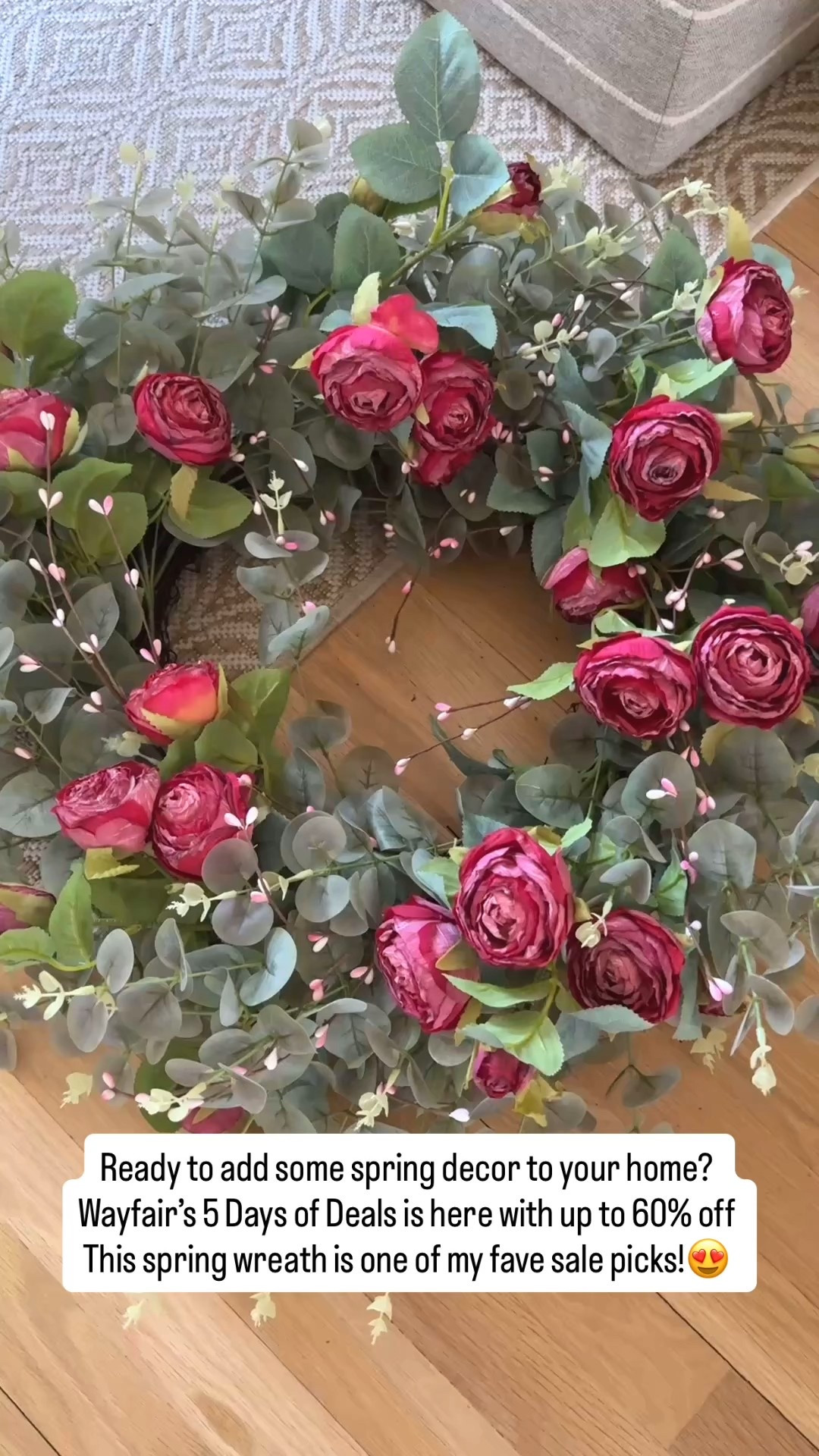 Grab this gorgeous spring wreath while it’s on sale during @Wayfair’s 5 Days of Deals! For 5 days only (ends Feb 2nd), get up to 60% off, plus fast and easy delivery on orders over $35 🙌🏻 I’ve linked several other favorite on-sale spring home finds too! #wayfair #ad #wayfairpartner

#LTKSaleAlert #LTKValentine #LTKHome