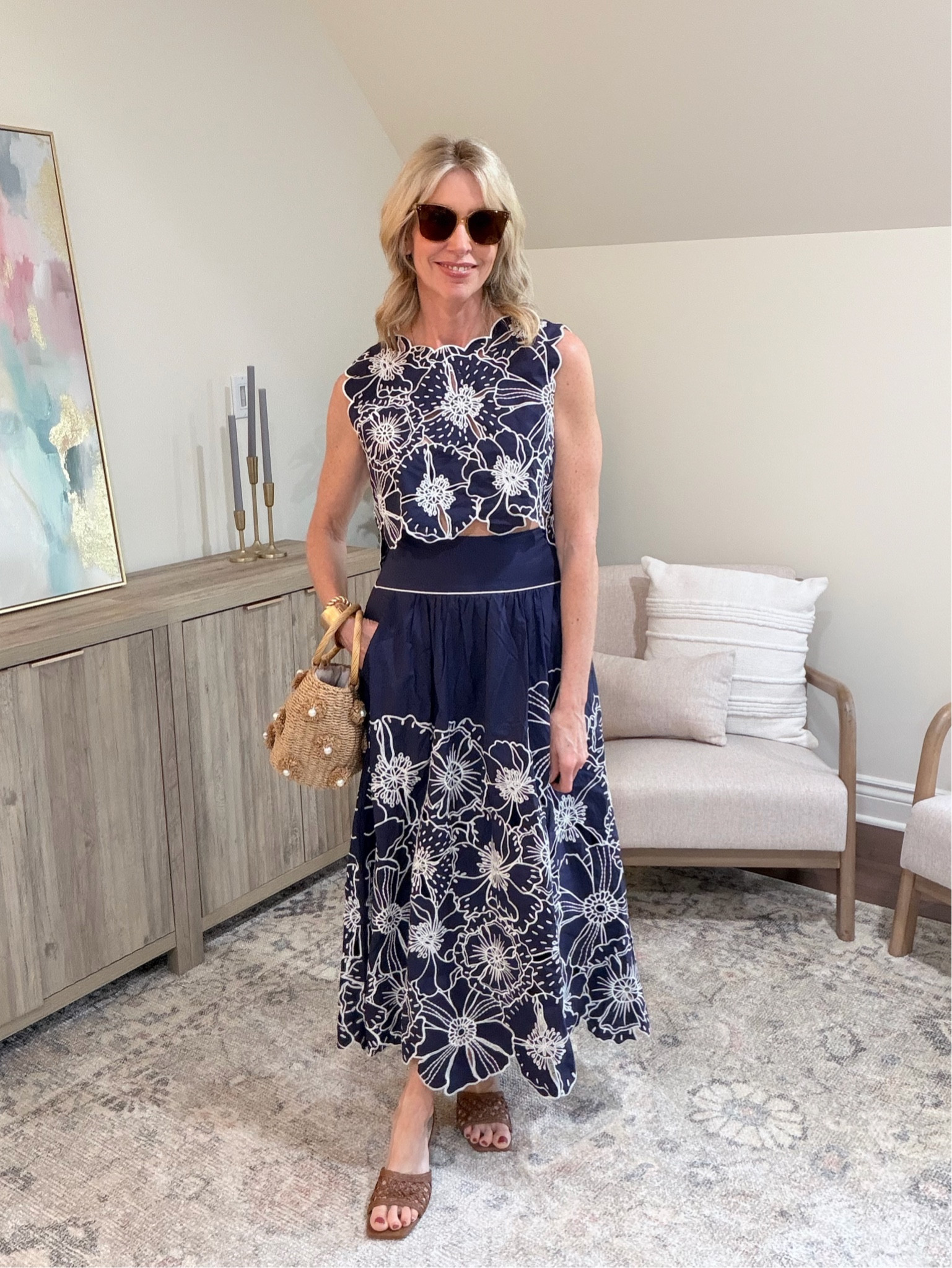 Showstopper Farm Rio set for summer or vacation. For reference, I’m wearing a small in the top and xs in the skirt. Accessories are all Amazon!

#LTKgrwm #LTKootd #LTKOver40