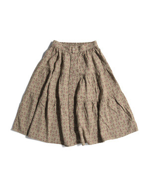 Toddler Girls Linen Blend Floral Joelle Skirt | Marshalls