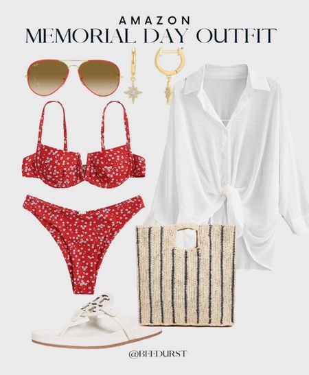 Memorial Day weekend outfits! Memorial Day looks from Amazon, Red White and Blue outfits, patriotic outfits, red dress, white dress, Memorial Day swimsuit, swimsuit coverup, overalls, summer outfit

#LTKSwim #LTKStyleTip #LTKFindsUnder50