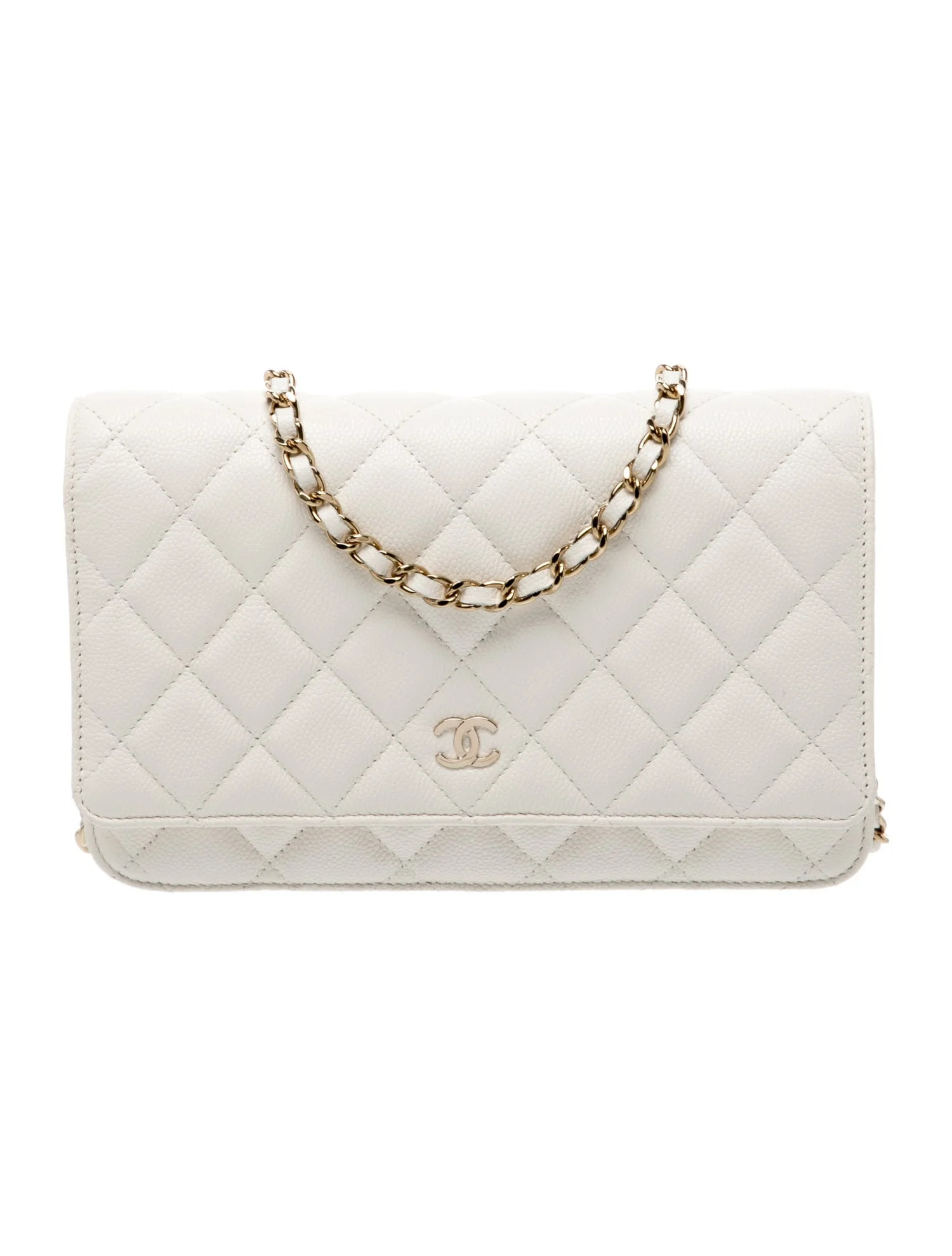 Chanel Classic Wallet On Chain - White Crossbody Bags, Handbags - CHA1420621 | The RealReal | The RealReal