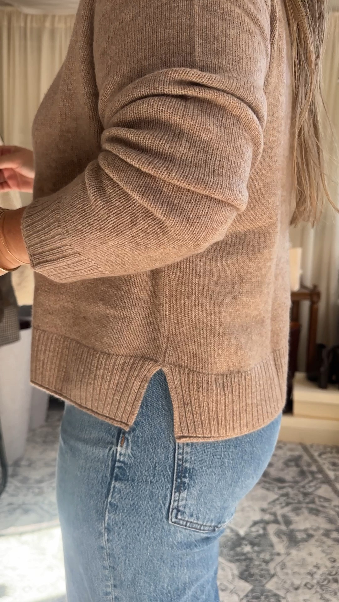 Cashmere quince boxy sweater 

Cozy soft and true to size 

Great gift ideas! Womens gift 
Fall and winter sweater 

#LTKParties #LTKFindsUnder100 #LTKSeasonal