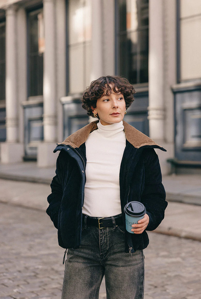 Cayden Mid Rise Straight Leg Jeans - Charcoal | Petite Studio NYC