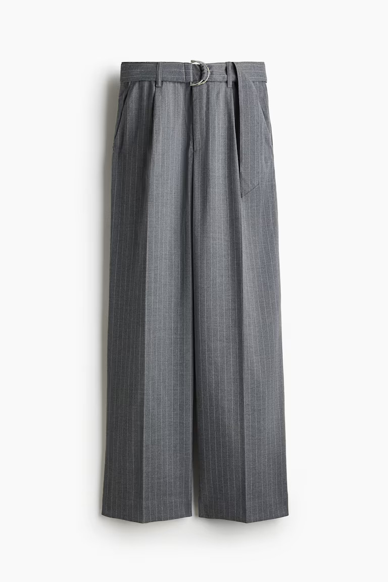 Belted tailored trousers | H&M (UK, MY, IN, SG, PH, TW, HK)