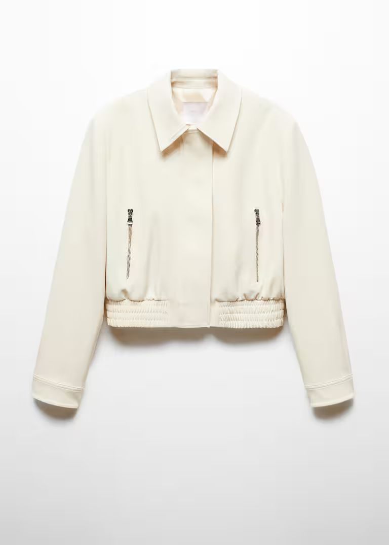 Cotton bomber jacket -  Women | Mango USA | MANGO (US)