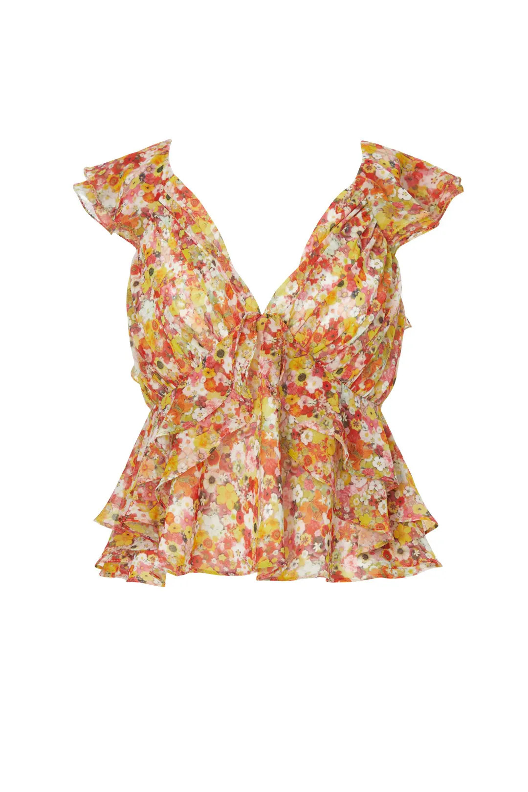 Flutter Sleeve Tie Back Top | Rent the Runway