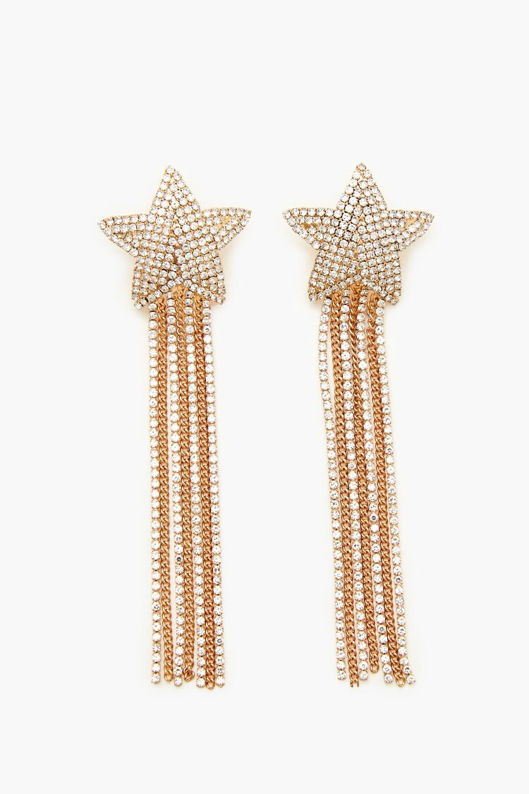 Rhinestone Star Drop Earrings | Forever 21