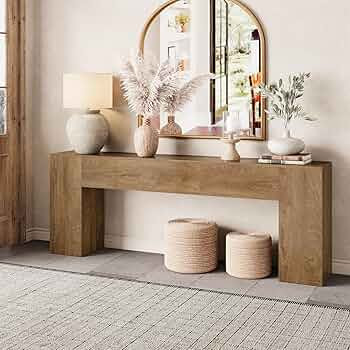 Epecoya Extra Long Console Tables for Entryway 86-Inch, Farmhouse Couch Table Behind Sofa Wooden,... | Amazon (US)