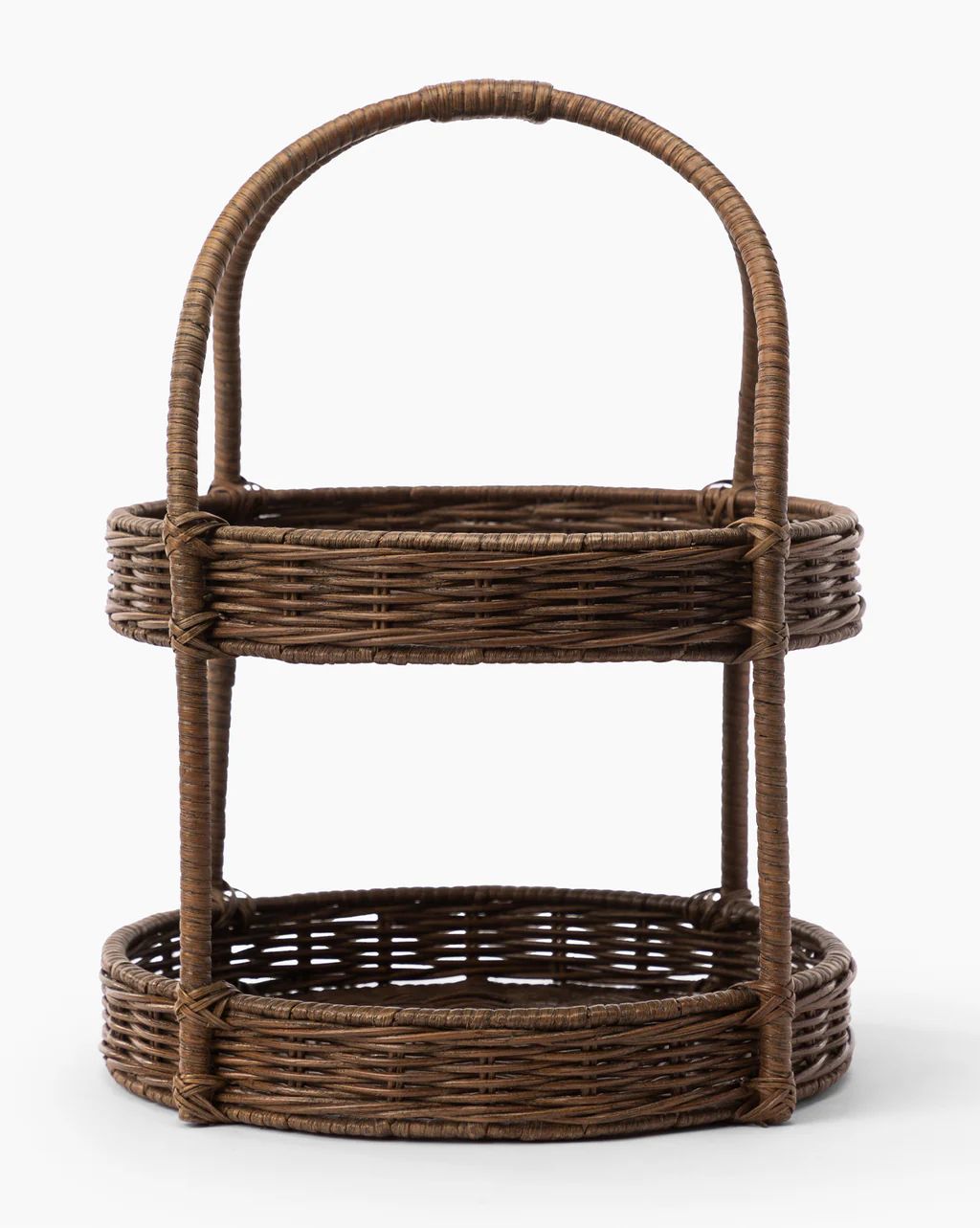 Aneesa Two-Tiered Wicker Tray | McGee & Co.