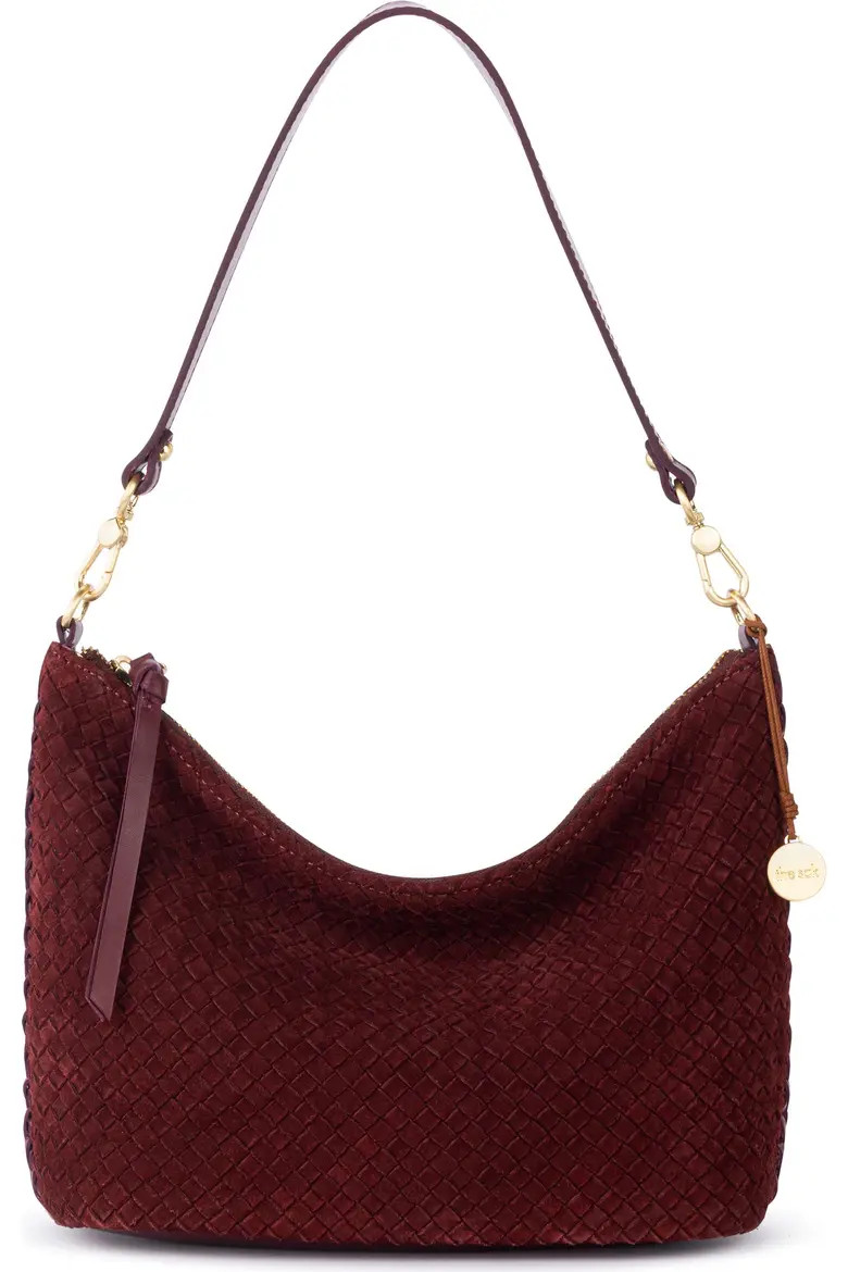 The Sak Juniper Small Hobo Leather Bag in Woven Sand at Nordstrom | Nordstrom