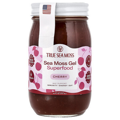 True Sea Moss, Sea Moss Gel Superfood, Cherry, 16 fl oz (473 ml) | iHerb