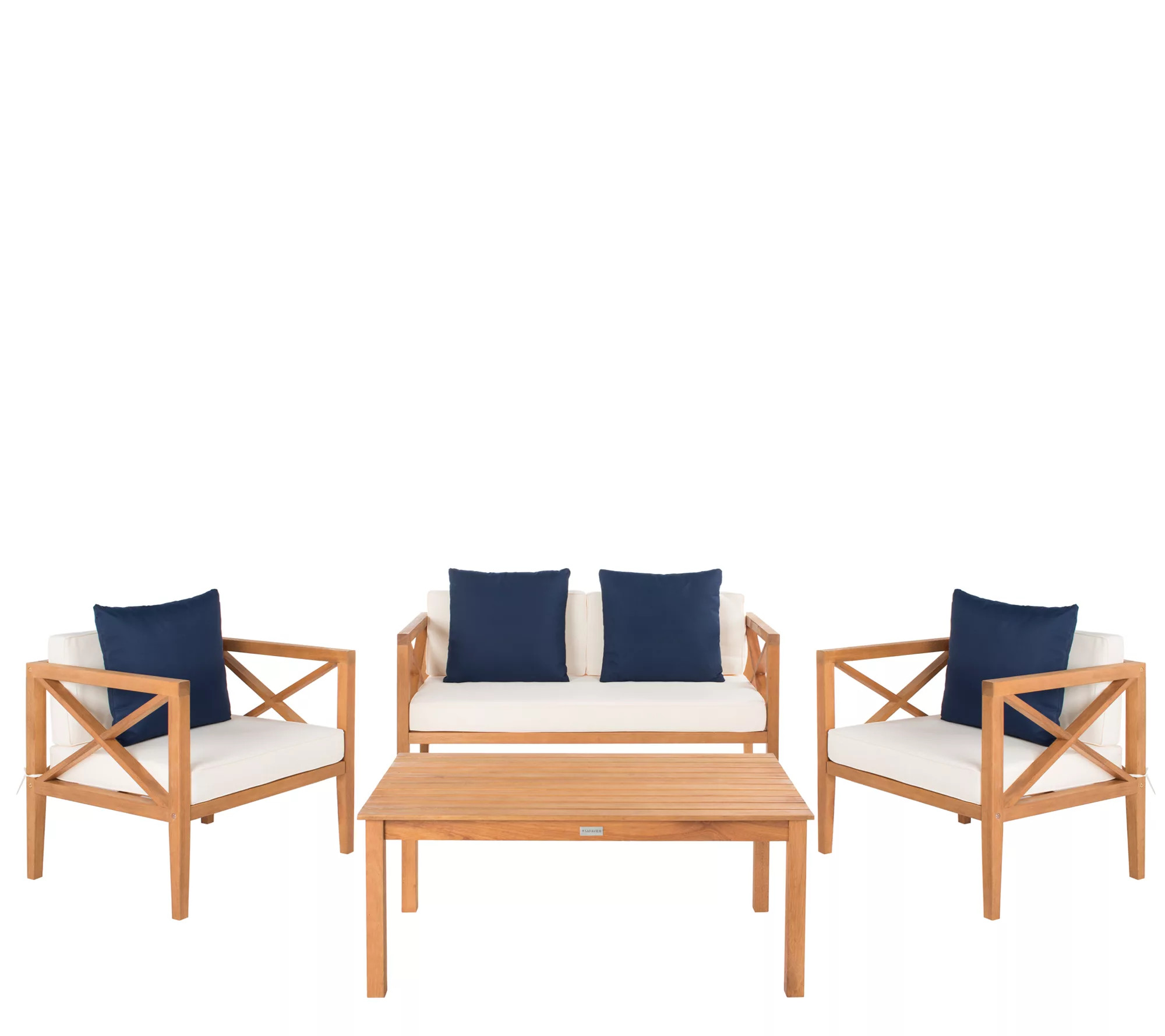 Make Your Selection: Nunzio 4-Pc Outdoor Patio Set w/Accent Pillows by Valerie | QVC