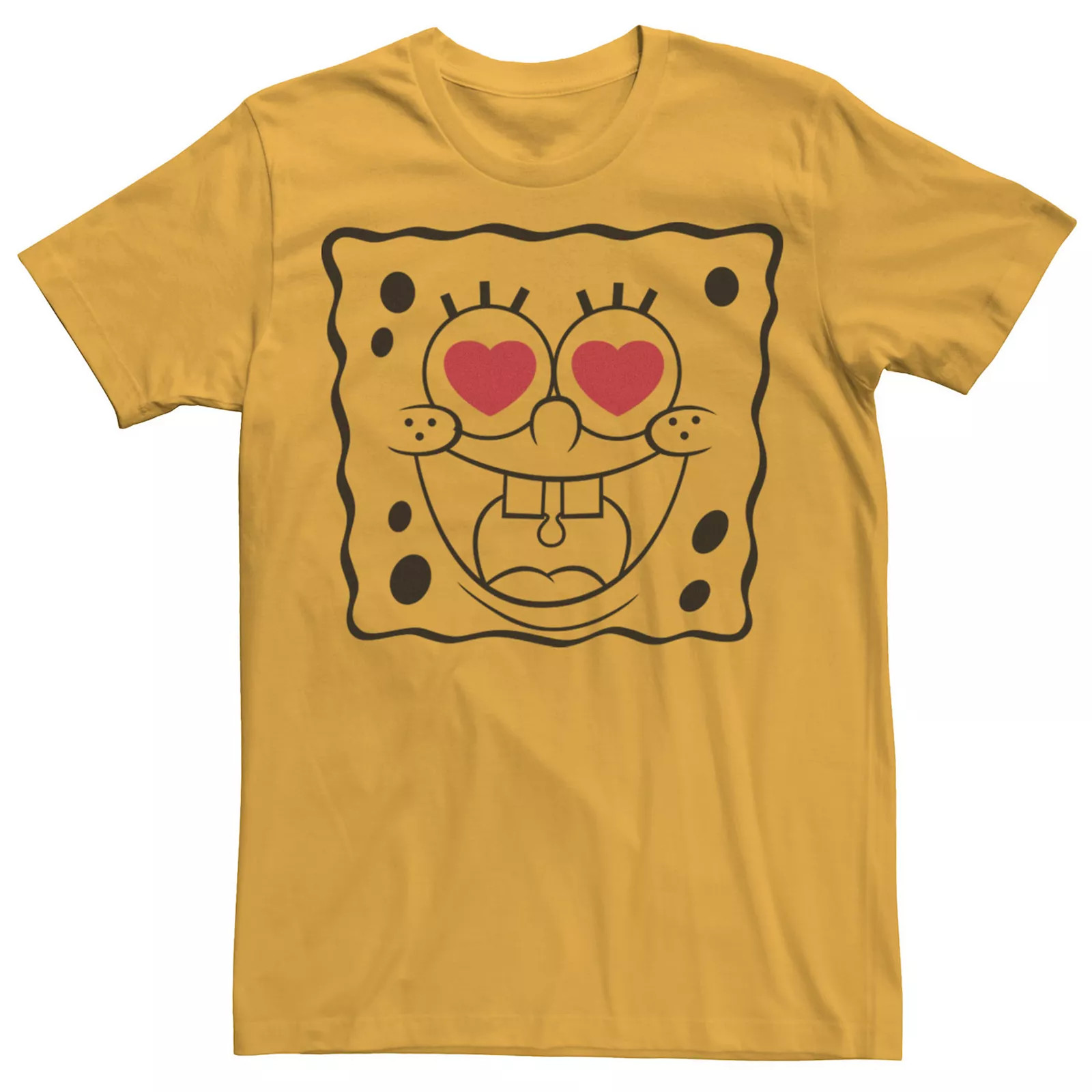 Men's Nickelodeon SpongeBob SquarePants Heart Eyes Graphic Tee, Size: Large, Gold | Kohl's