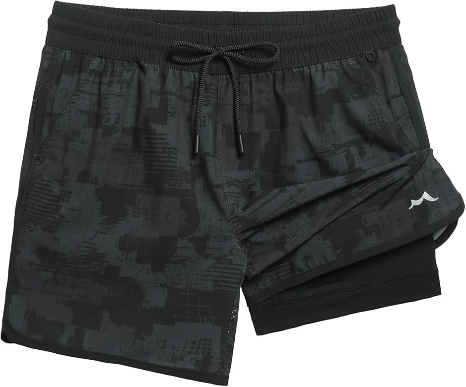 maamgic Workout Running Shorts for Men Retro 5 Inch Gym Shorts with Liner Quick Dry 2 in 1 Athlet... | Amazon (US)