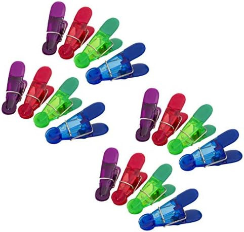 Simply Served Seal N Snack Multipurpose Clips Food Saving Chip Bag Sealers with Magnet Backs, 16 ... | Amazon (US)