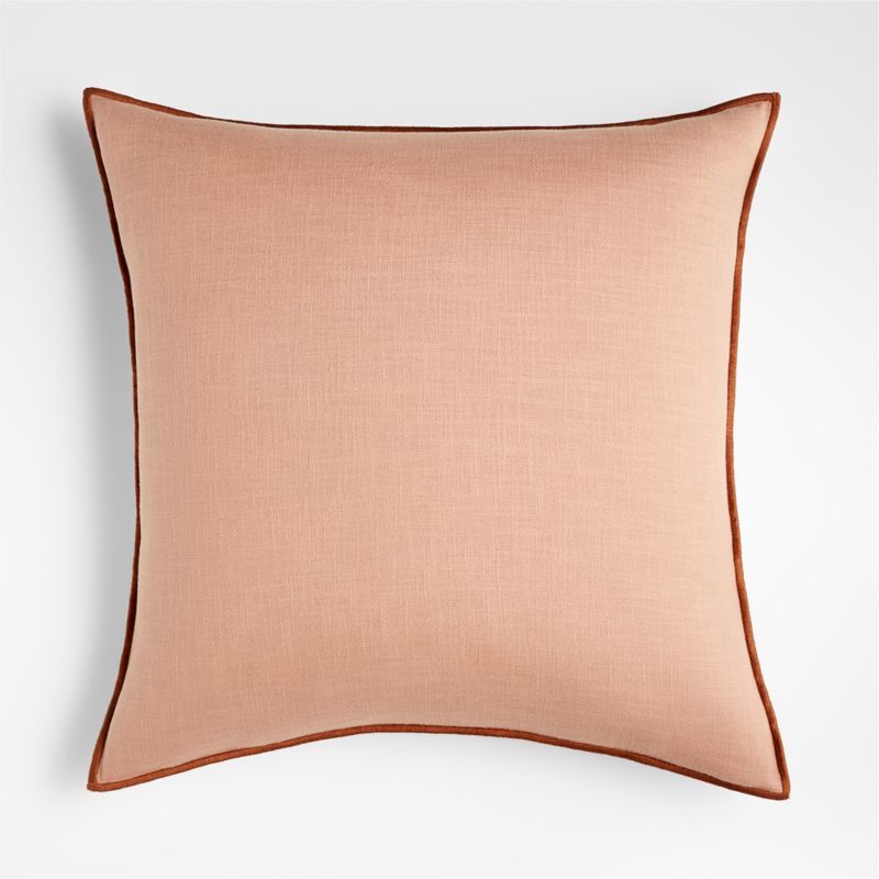 Desert 23" Merrow Stitch Cotton Pillow with Down-Alternative Insert | Crate and Barrel | Crate & Barrel
