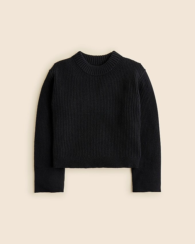 Ribbed cashmere cropped crewneck sweater | J. Crew US