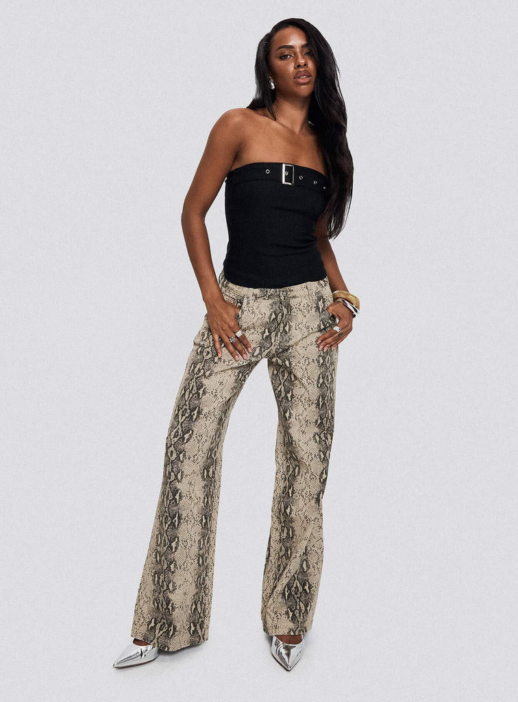 Serpentina Straight Leg Jeans Snake | Princess Polly US