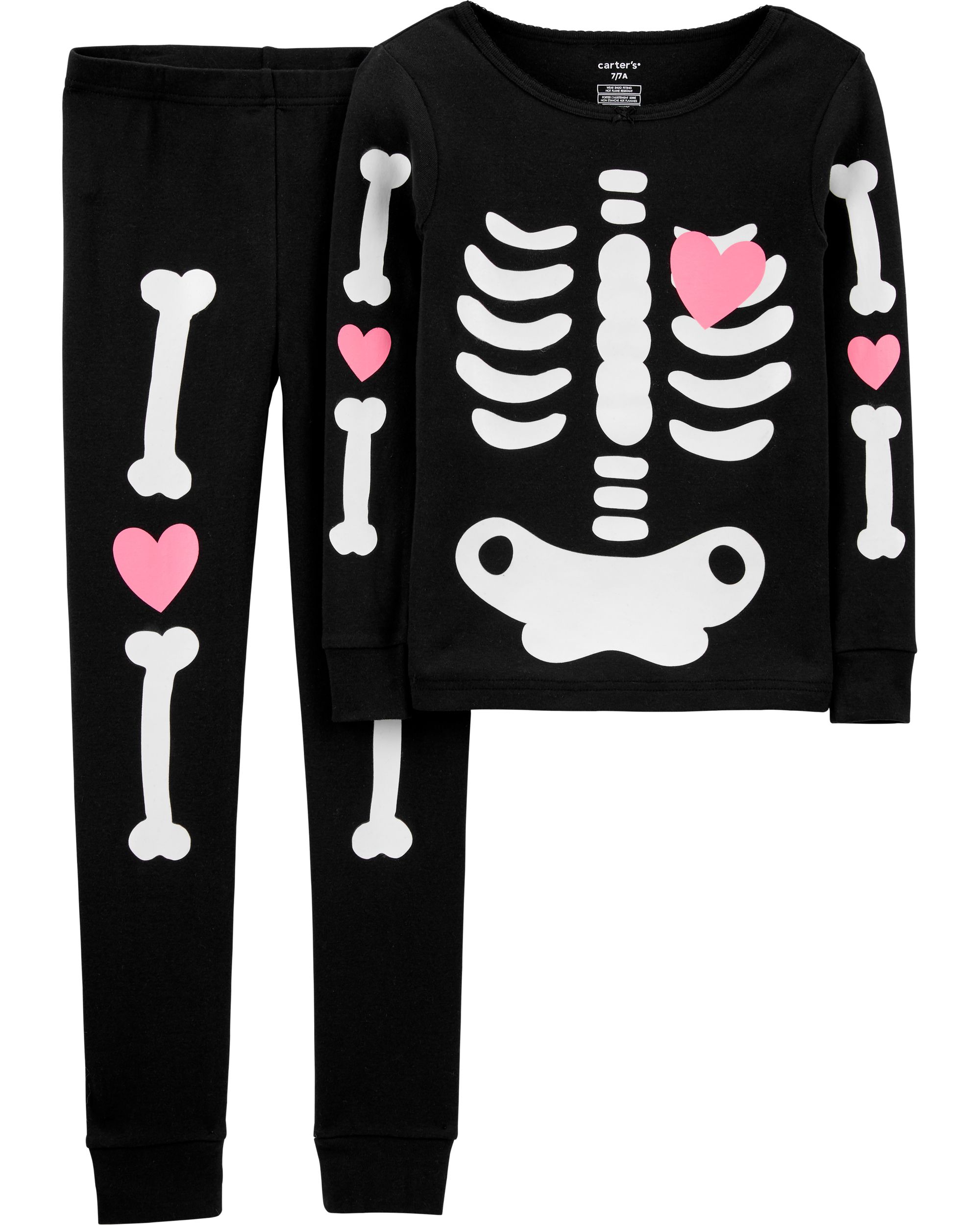 2-Piece Halloween Skeleton Snug Fit Cotton PJs | Carter's