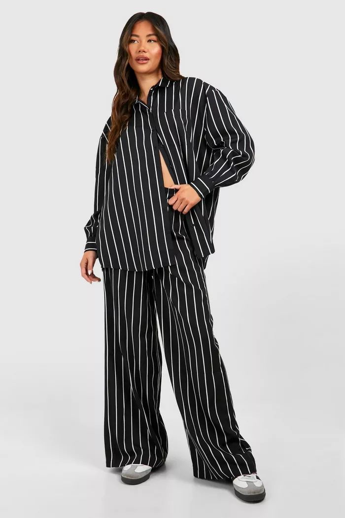 Stripe Shirt And Trouser Set | Boohoo.com (UK & IE)