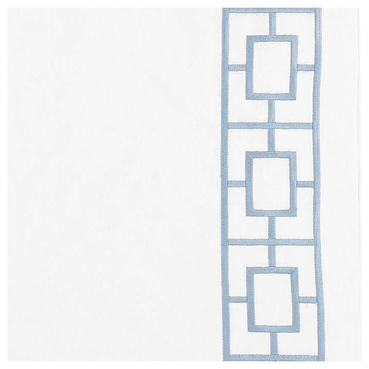 Embroidered Square Trellis Panels Set of 2 Stylish Pattern Curtain Design | Ballard Designs, Inc.