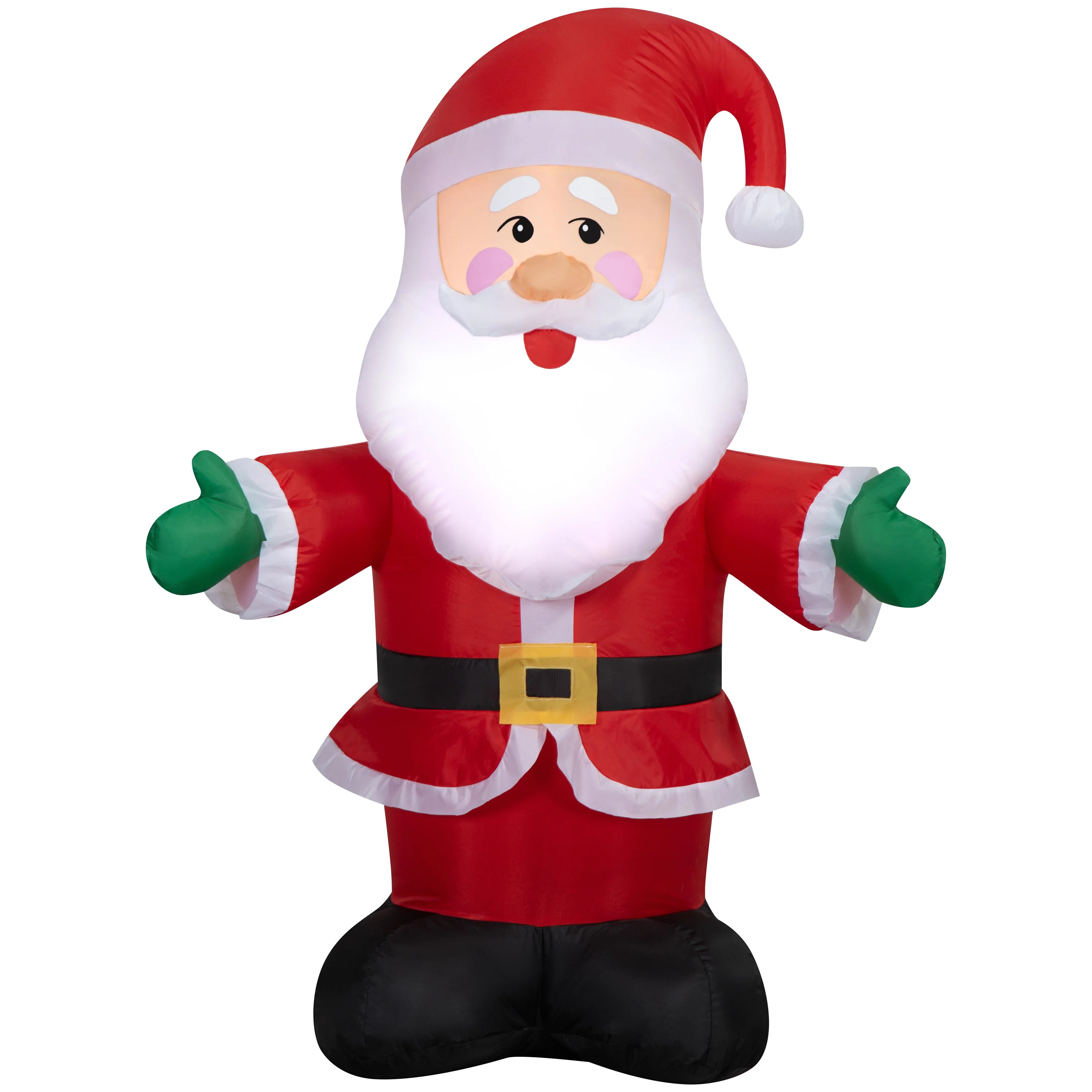 4 ft Santa Christmas Airblown Yard Inflatable, Multicolor, by Holiday Time - Walmart.com | Walmart (US)