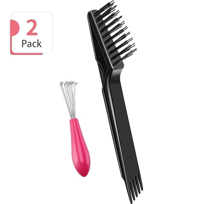 2 Pieces Hair Brush Cleaning Tool Comb Cleaning Brush Comb Cleaner Brush Hair Brush Cleaner Mini ... | Amazon (US)