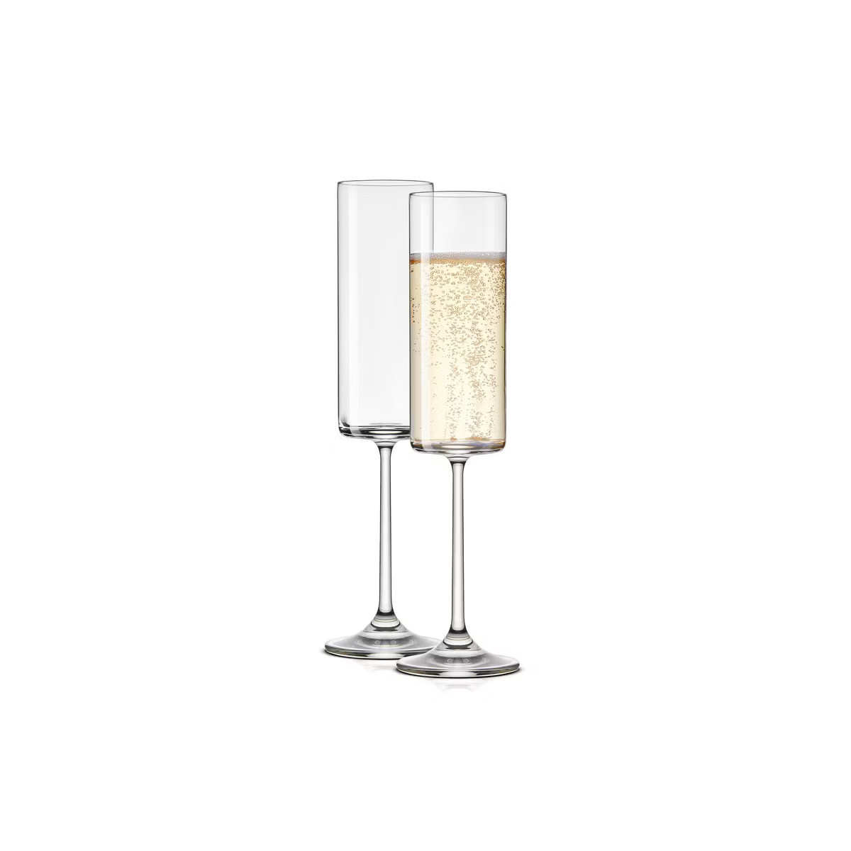 JoyJolt Claire Crystal Cylinder Champagne Glasses - Set of 2 Champagne Flutes - 5.7 oz | Target