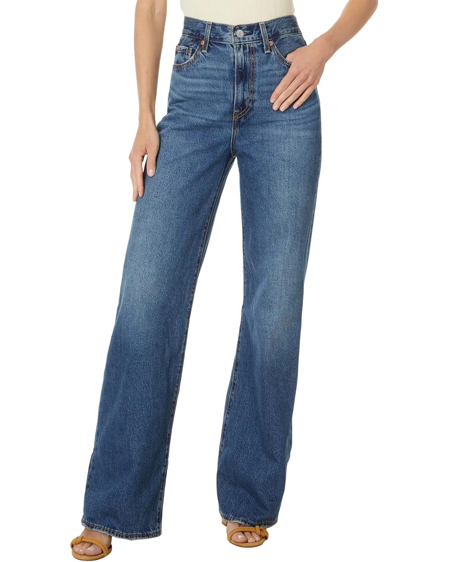 Ribcage Wide Leg Jeans | Zappos