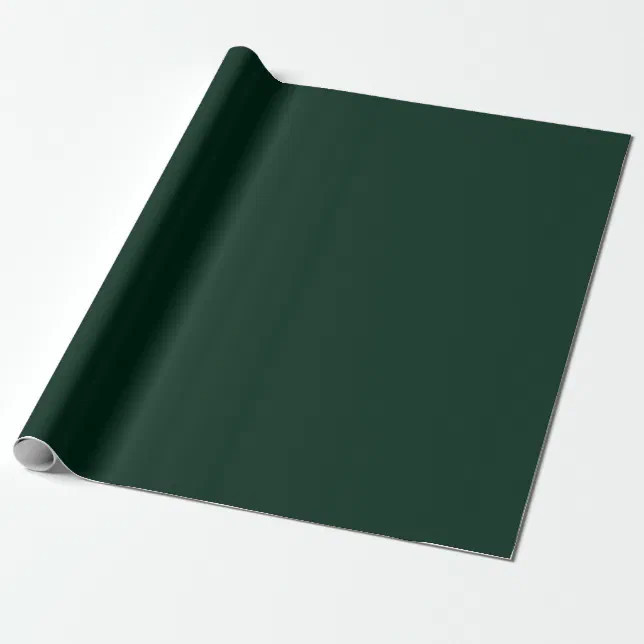 Minimalist Solid Plain Pine Green Wrapping Paper | Zazzle