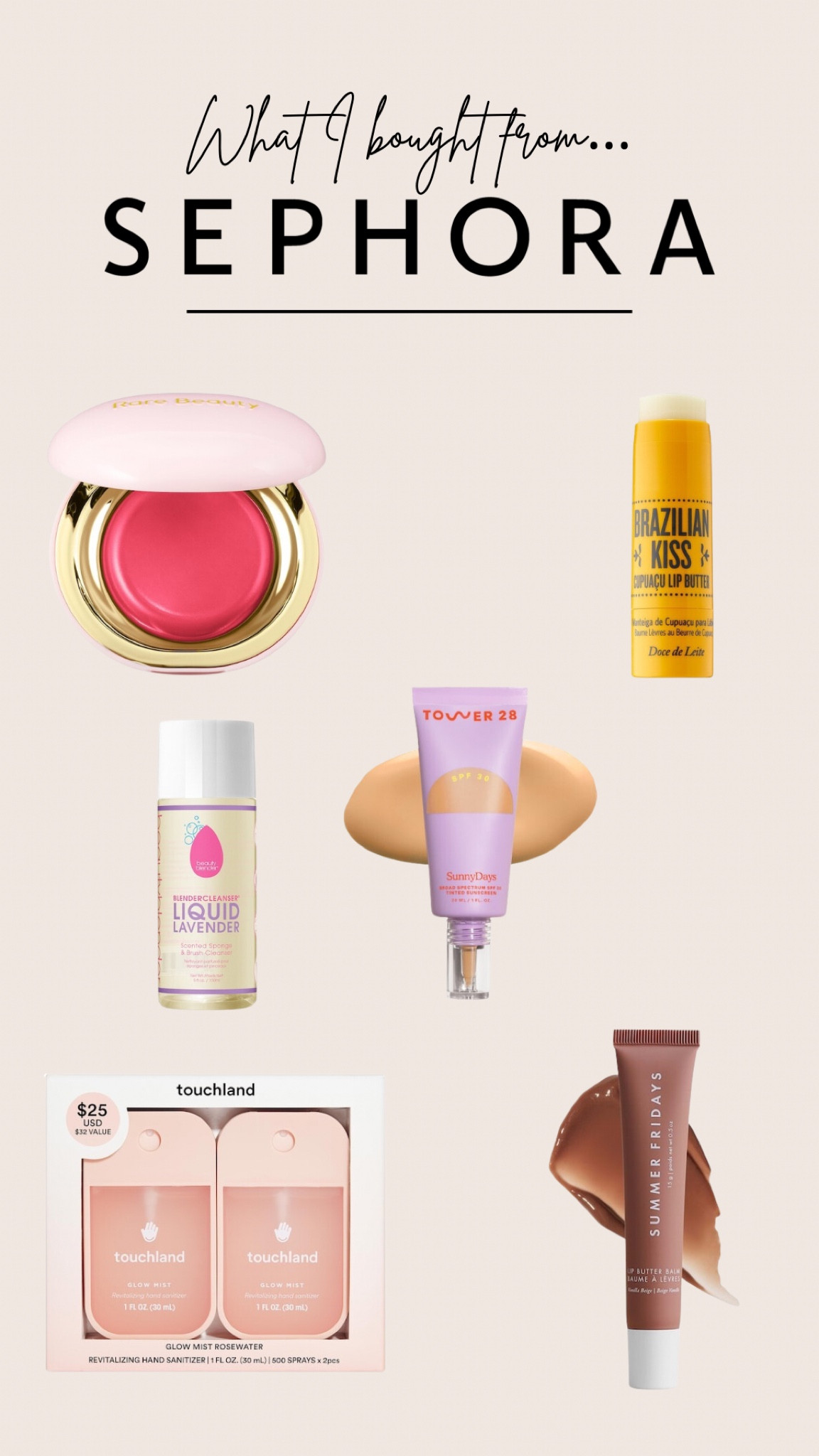 Just went to Sephora and stocked up on some of my favorites & also bought brands I wanted to try!! So excited 😆 lip balms, blushes, moisturizers, hand sanitizers & more 

#LTKfindsunder100 #LTKbeauty #LTKGiftGuide