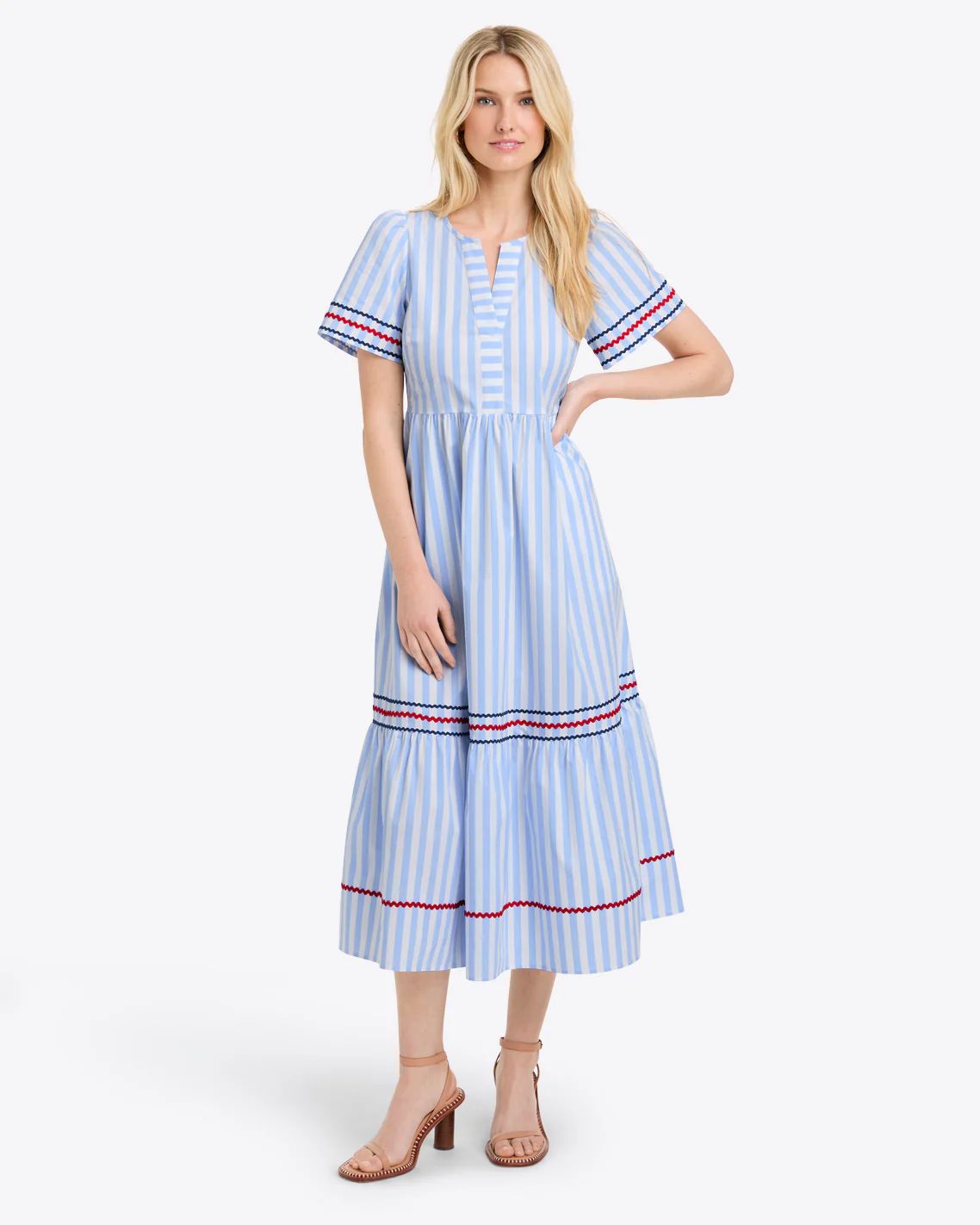 Katherine Midi Dress in Crisp Cotton | Draper James (US)