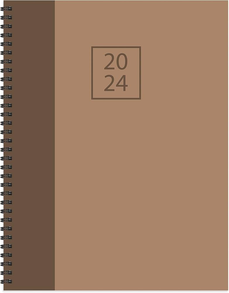 TF PUBLISHING 2024 Book Bound Large Weekly Monthly Planner | Life Planner with 2 Page Spreads | 12 Month Calendar and Planning Prompts | Planner for School or Work | 9"x11" | Amazon (US)