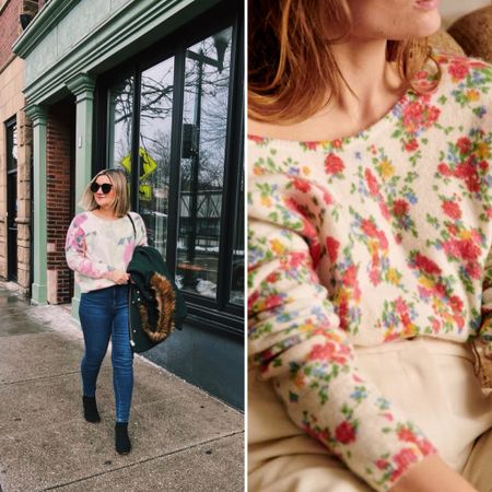 Very similar floral sweater is on sale! Runs a little big, I’m wear an in XS in mine and it’s still roomy. Can wear the buttons in the front or back! 

#LTKsalealert #LTKfindsunder100 #LTKSeasonal