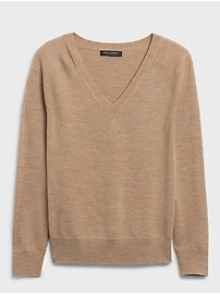 Seamless Merino V-Neck Sweater in Responsible Wool | Banana Republic (US)