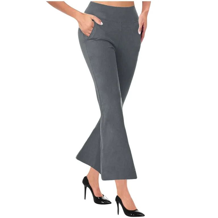 Summer Savings Clearance 2024! TAGOLD Womens Summer Pants,Women's Fashionable Solid Color Elastic... | Walmart (US)