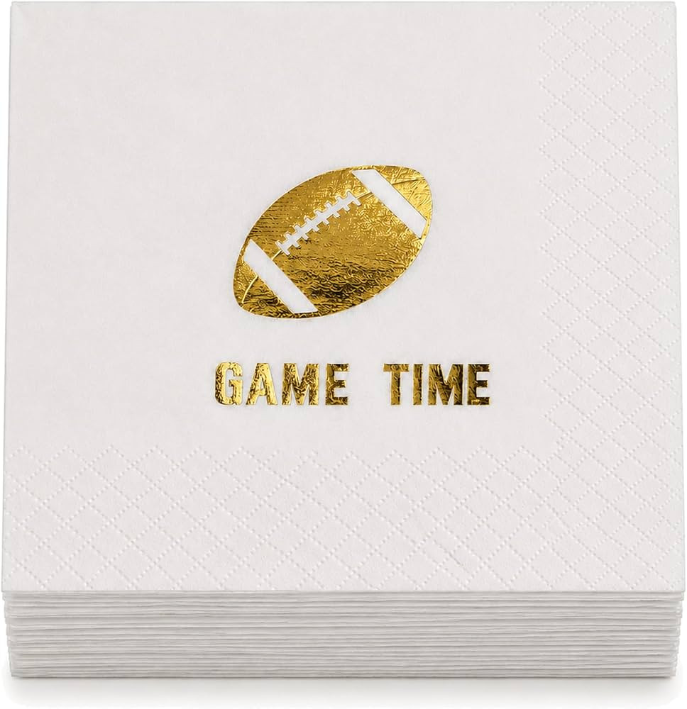 Game Time Football Napkins - 50 pcs | Football Girls Boys Birthday Party Decorations\uff0cBirthda... | Amazon (US)