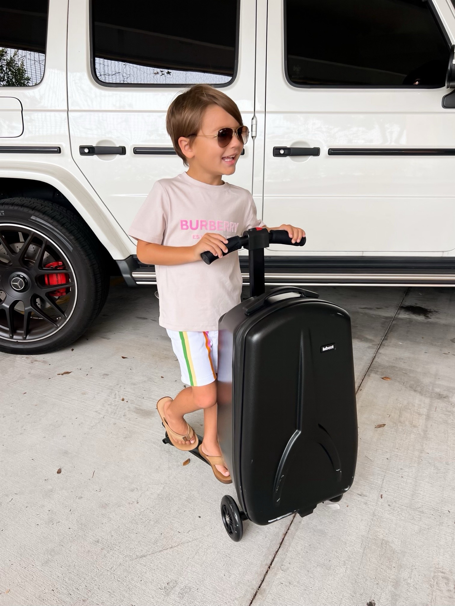Bo’s favorite travel essential: Kids carryon scooter suitcase. 
Kids travel luggage. 
Toddler big style. 
Family and kids travel must haves


#LTKtravel #LTKfamily #LTKkids