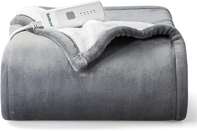 Bedsure Heated Blanket Electric Throw - Soft Electric Blanket for Couch, 5 Heat Settings Fleece B... | Amazon (US)