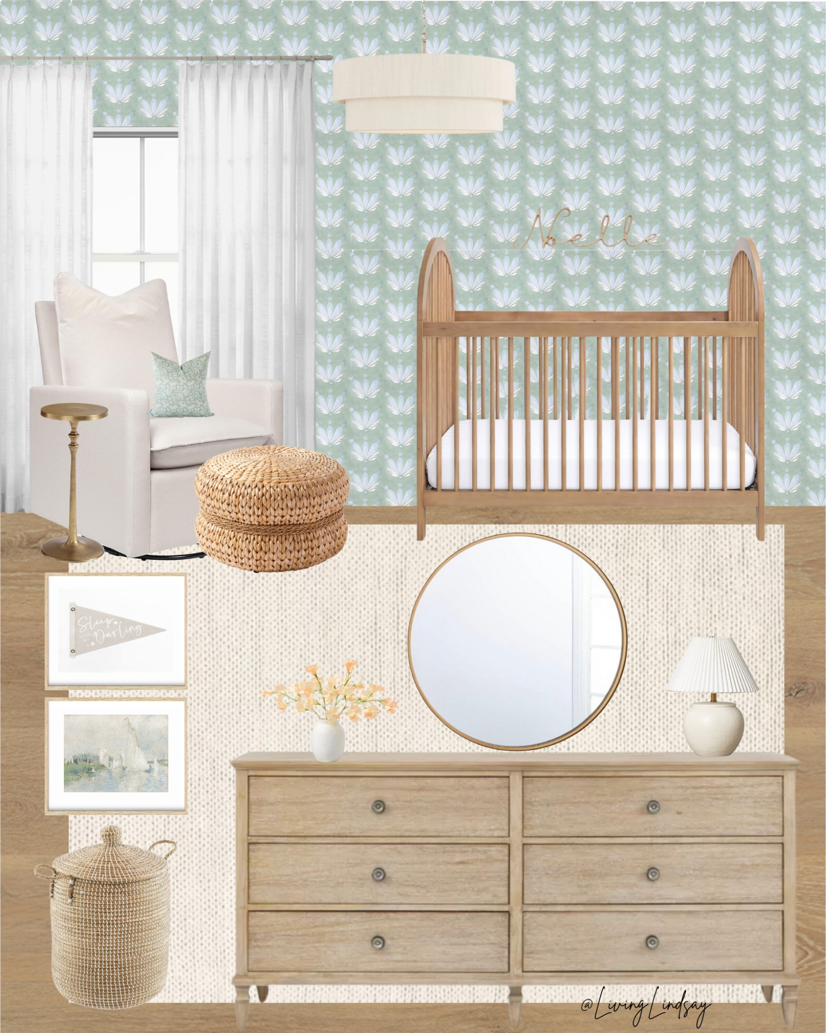 Baby girl nursery, preppy nursery, baby girl, nursery, wood crib, nursery furniture, glider, nursery wallpaper 

#LTKbaby #LTKhome #LTKfamily