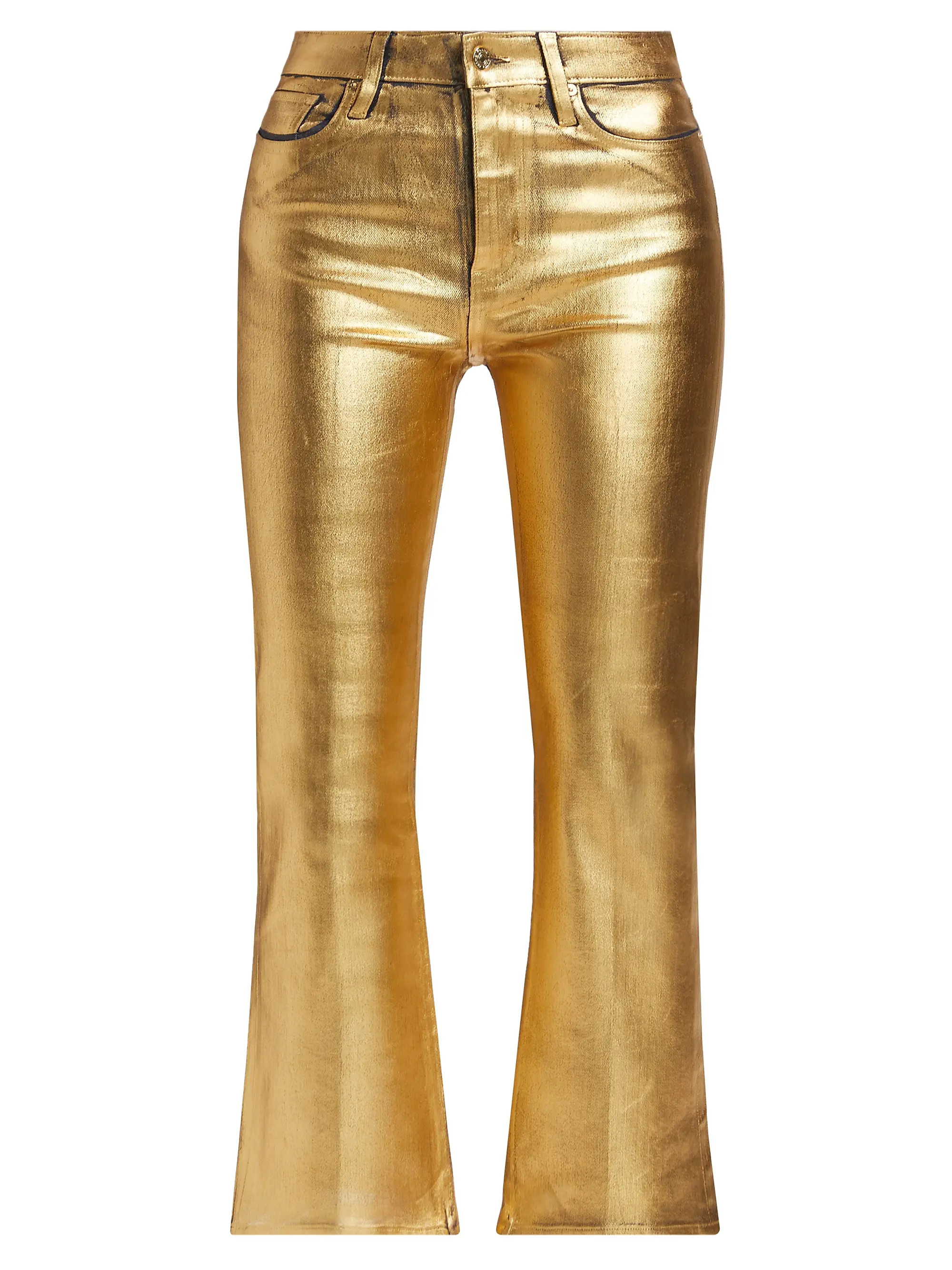 Le Crop Coated Mini Boot Pants | Saks Fifth Avenue